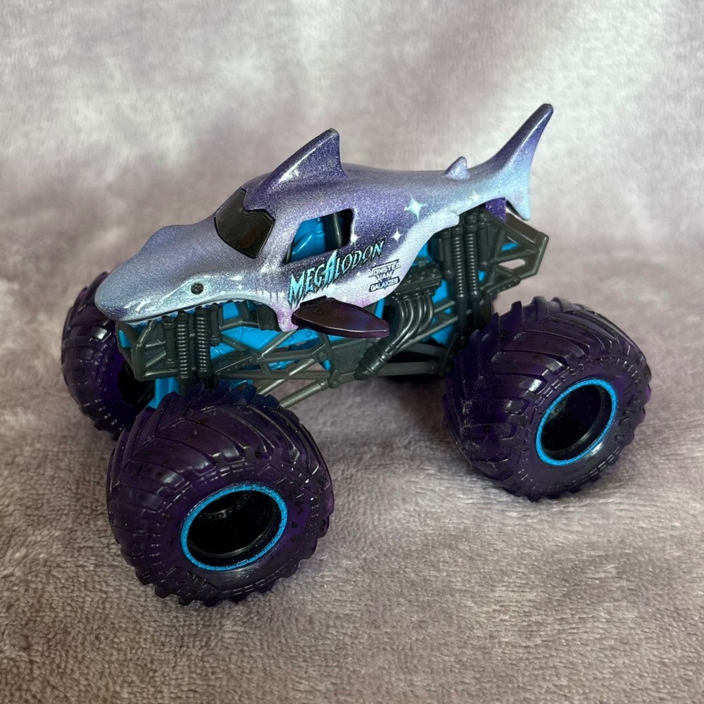 Monster Jam Megalodon Galaxies Series Purple Shark Monster Truck 1:64 Scale